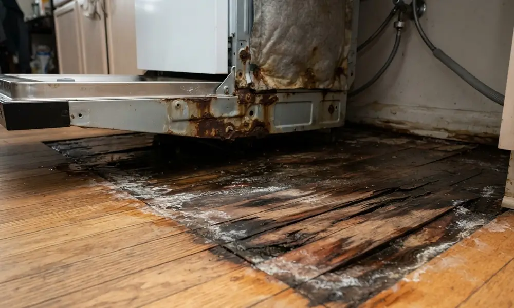 moisture under appliances