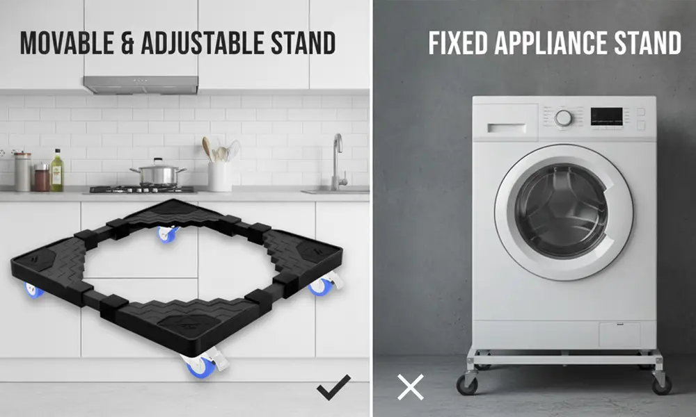 Movable & Adjustable vs Fixed Appliance Stands
